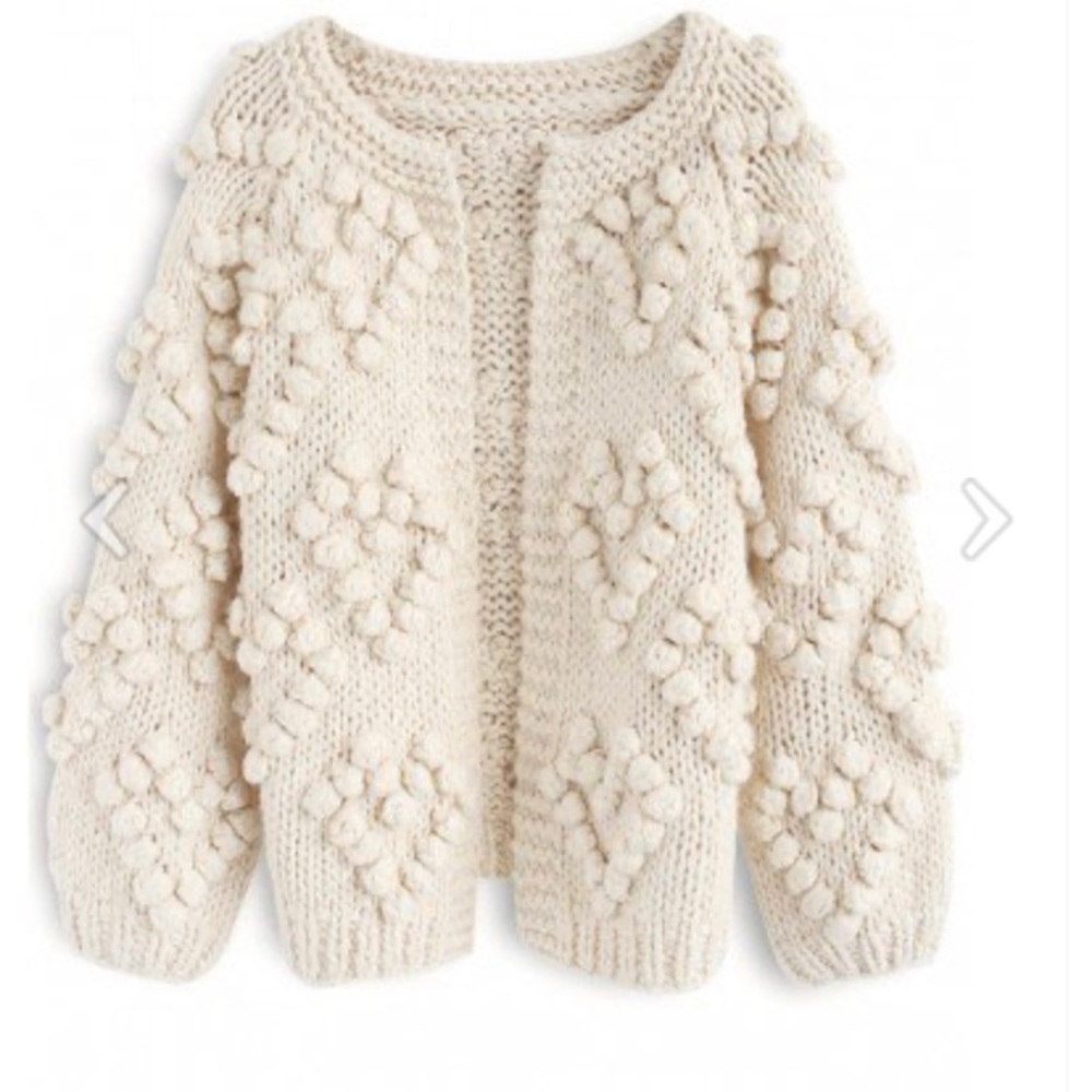 Adorable cream chunky sweater from Chicwish!